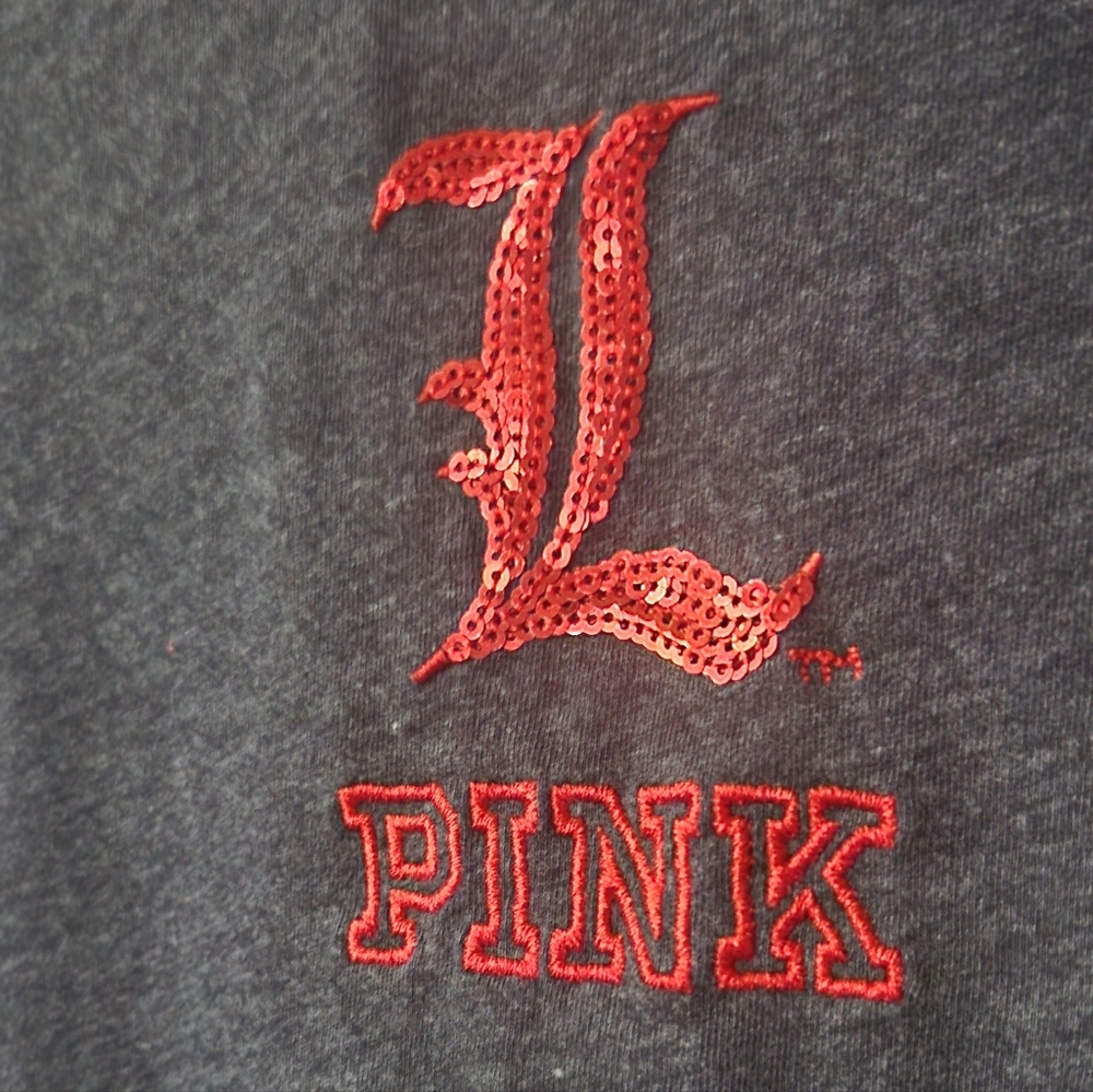 PINK Victoria's Secret T-shirt - Black and Red University Of Louisville - Picture 2 of 4
